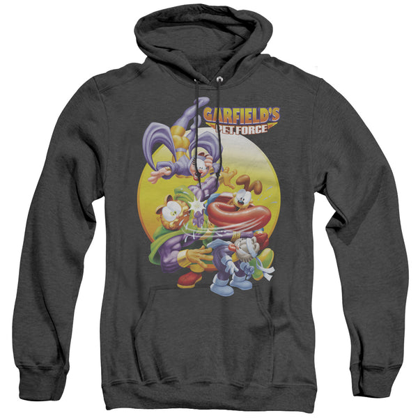 Garfield - Tongue Of Doom Adult Heather Hoodie