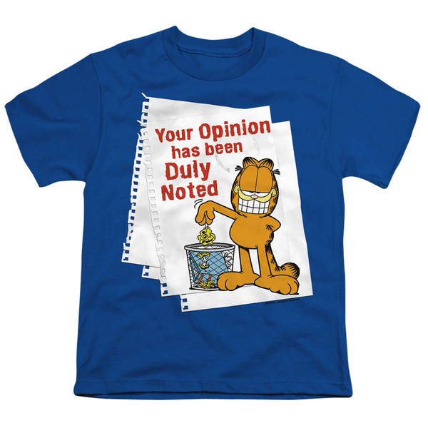 Garfield - Duly Noted Youth Short Sleeve