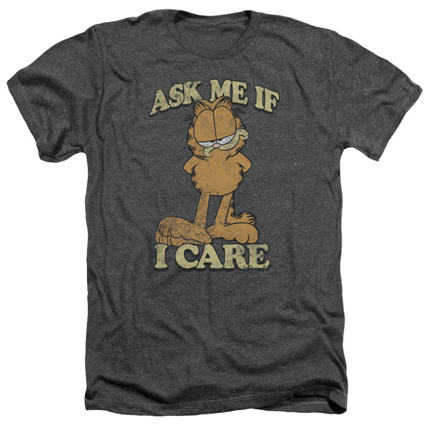 Garfield - Ask Me Adult Regular Fit Heather Short Sleeve
