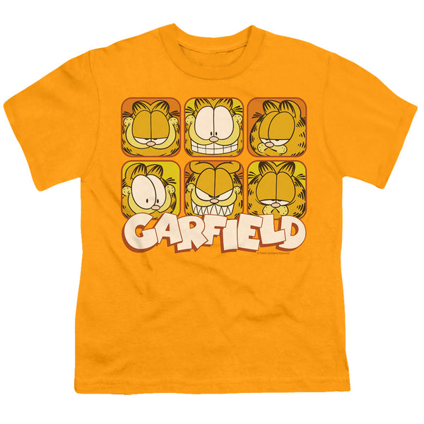 Garfield - Many Faces Youth Short Sleeve