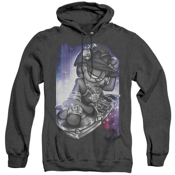 Garfield - Dj Lazy Adult Heather Hoodie