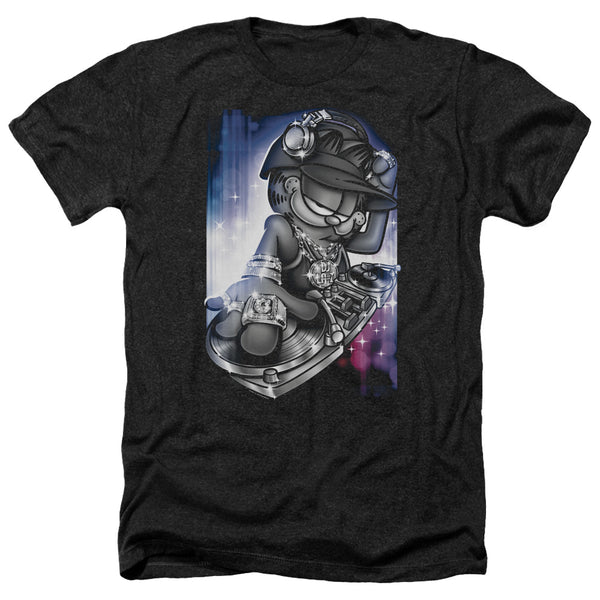 Garfield - Dj Lazy Adult Regular Fit Heather Short Sleeve
