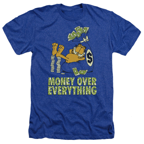 Garfield - Money Is Everything Adult Regular Fit Heather Short Sleeve