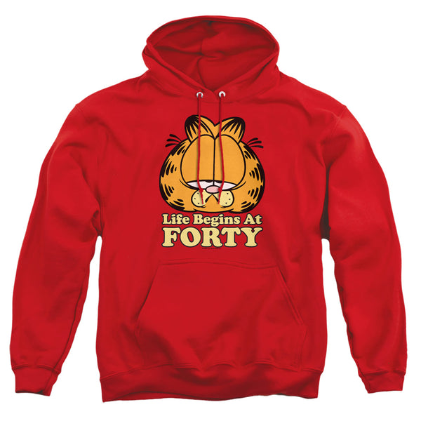 Garfield - Life Begins At Forty Adult Pullover Hoodie