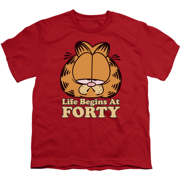Garfield - Life Begins At Forty Youth Short Sleeve
