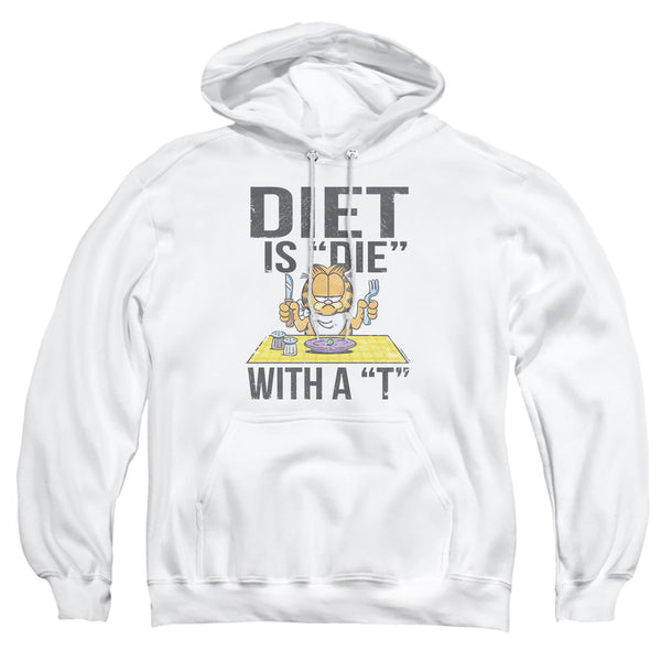 Garfield - Diet Is Die With A T Adult Pullover Hoodie