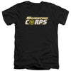 Green Lantern - Sinestro Corps Logo Adult Slim Fit V Neck Cotton