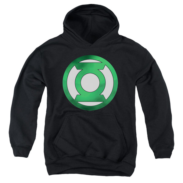 Green Lantern - Green Chrome Logo Youth Hooded Sweatshirt
