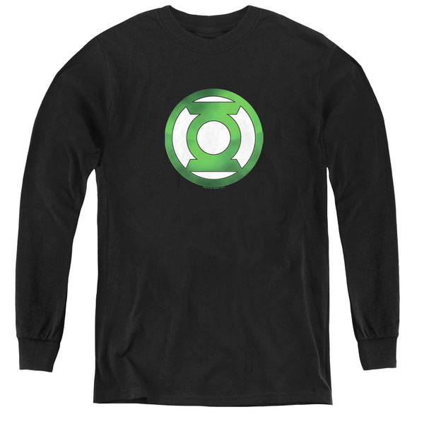 Green Lantern - Green Chrome Logo L - S Youth