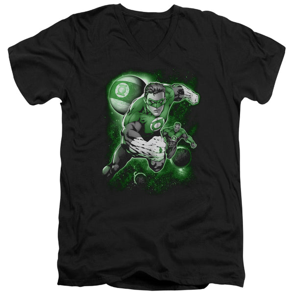 Green Lantern - Lantern Planet Adult Slim Fit V Neck Cotton