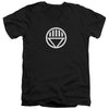 Green Lantern - Black Lantern Logo Adult Slim Fit V Neck Cotton