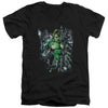 Green Lantern - Surrounded By Death Adult Slim Fit V Neck Cotton