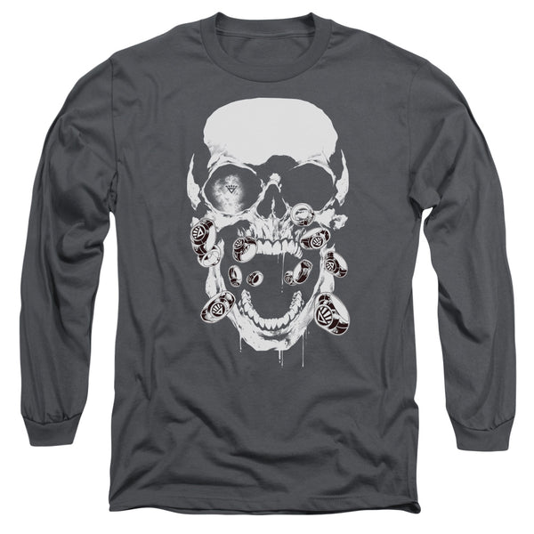 Green Lantern - Black Lantern Skull Adult Long Sleeve