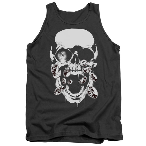 Green Lantern - Black Lantern Skull Adult Tank Top