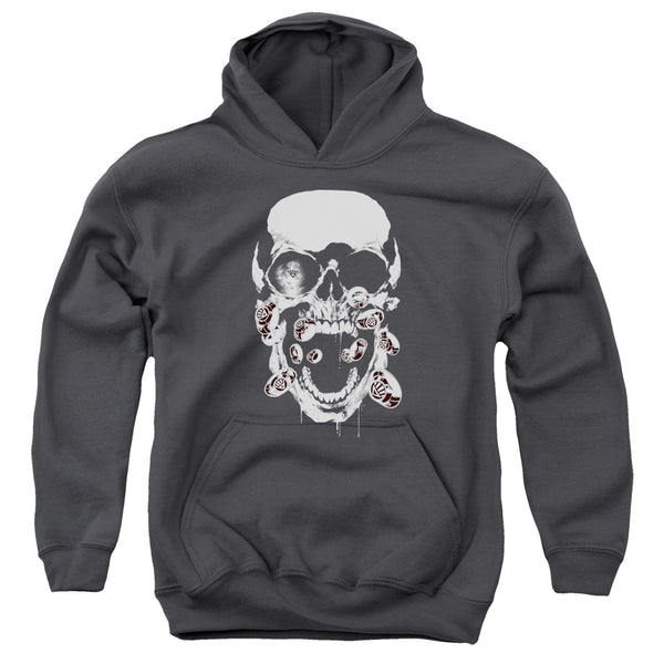 Green Lantern - Black Lantern Skull Youth Hooded Sweatshirt