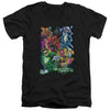 Green Lantern - Blackest Group Adult Slim Fit V Neck Cotton