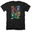 Green Lantern - Blackest Group Adult Regular Fit Heather Short Sleeve