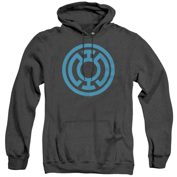 Green Lantern - Lt Blue Emblem Adult Heather Hoodie