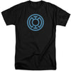 Green Lantern - Lt Blue Emblem Adult Tall Fit Short Sleeve