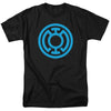 Green Lantern - Lt Blue Emblem Adult Regular Fit Short Sleeve