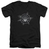 Green Lantern - Black GLow Adult Slim Fit V Neck Cotton