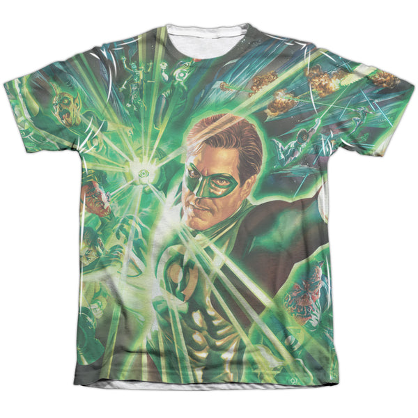 Green Lantern - Lantern Burst Adult Regular Fit Short Sleeve 65 - 35 Poly - Cotton