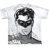 Green Lantern - Bw GL Head Youth Short Sleeve 100% Poly