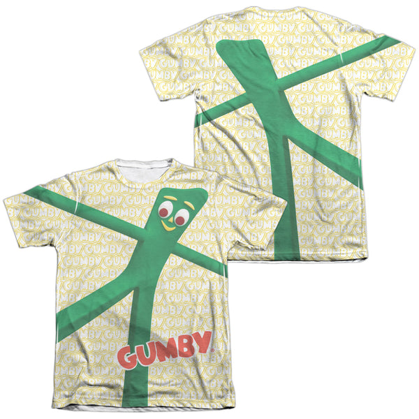 Gumby - Stretched (Front - Back Print) Adult Regular Fit Short Sleeve 65 - 35 Poly - Cotton