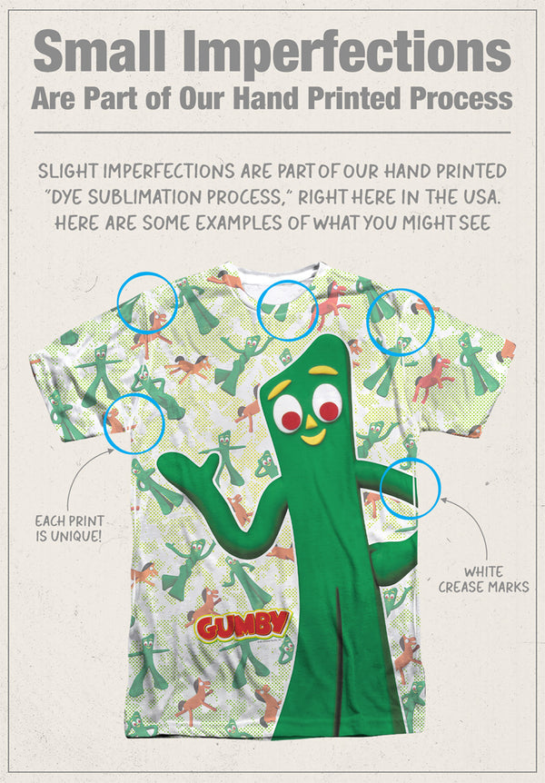 Gumby - Friendly Greeting Adult Regular Fit Short Sleeve 100% Poly