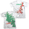 Gumby - Moves (Front - Back Print) Adult Regular Fit Short Sleeve 65 - 35 Poly - Cotton