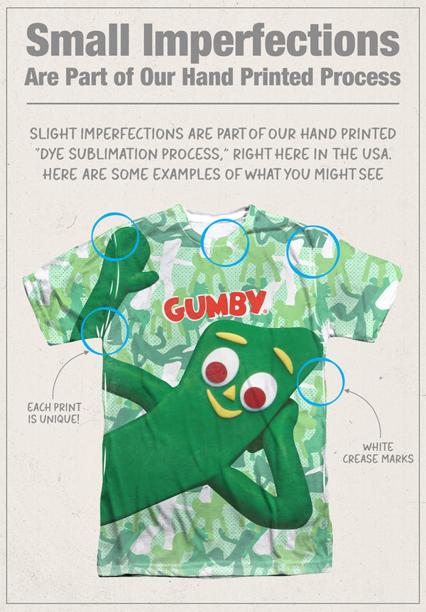 Gumby - Gumbyflage Adult Regular Fit Short Sleeve 100% Poly