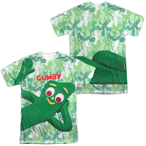 Gumby - Gumbyflage (Front - Back Print) Adult Regular Fit Short Sleeve 100% Poly