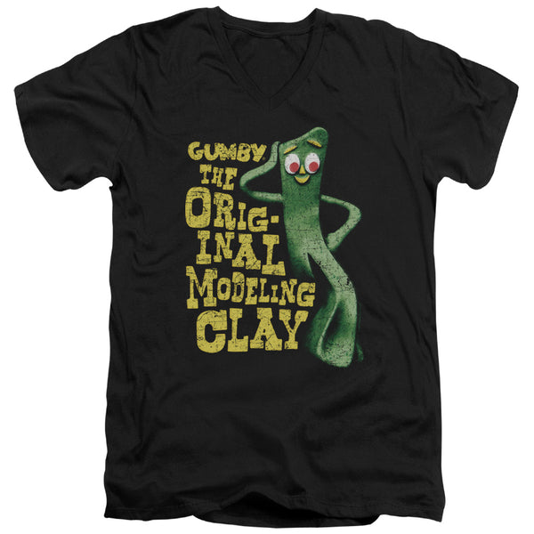 Gumby - So Punny Adult Slim Fit V Neck Cotton