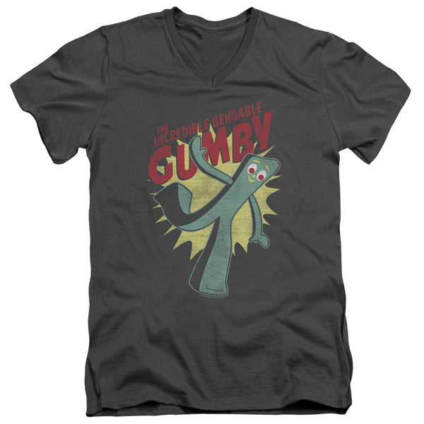 Gumby - Bendable Adult Slim Fit V Neck Cotton