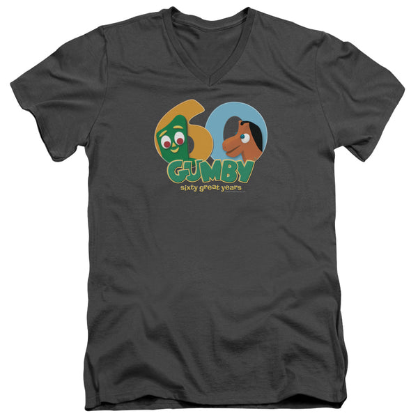 Gumby - 60Th Adult Slim Fit V Neck Cotton