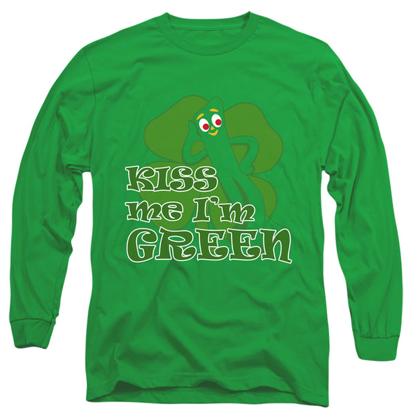 Gumby - Kiss Me Im Green Adult Long Sleeve