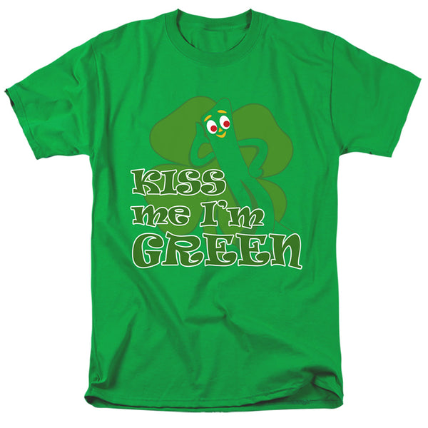 Gumby - Kiss Me Im Green Adult Regular Fit Short Sleeve