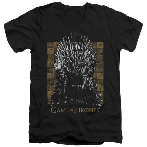 Game Of Thrones - Iron Throne Adult Slim Fit V Neck Cotton