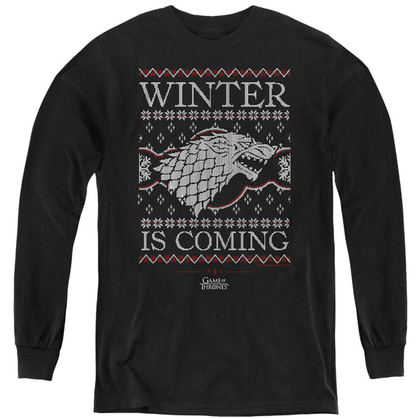 Game Of Thrones - Winter Is Coming Ugly Christmas L - S Youth