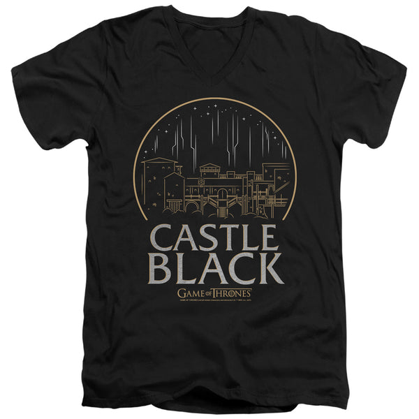 Game Of Thrones - Castle Black Adult Slim Fit V Neck Cotton