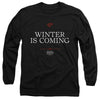 Game Of Thrones - Winter Is Coming Text Adult Long Sleeve