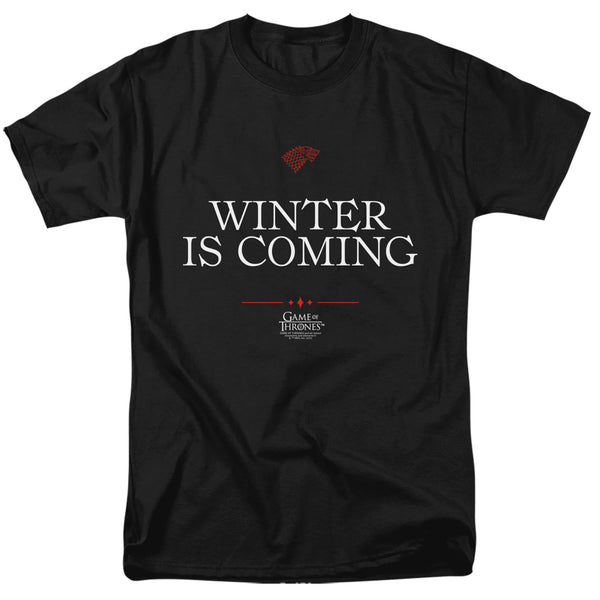 Game Of Thrones - Winter Is Coming Text Adult Regular Fit Short Sleeve