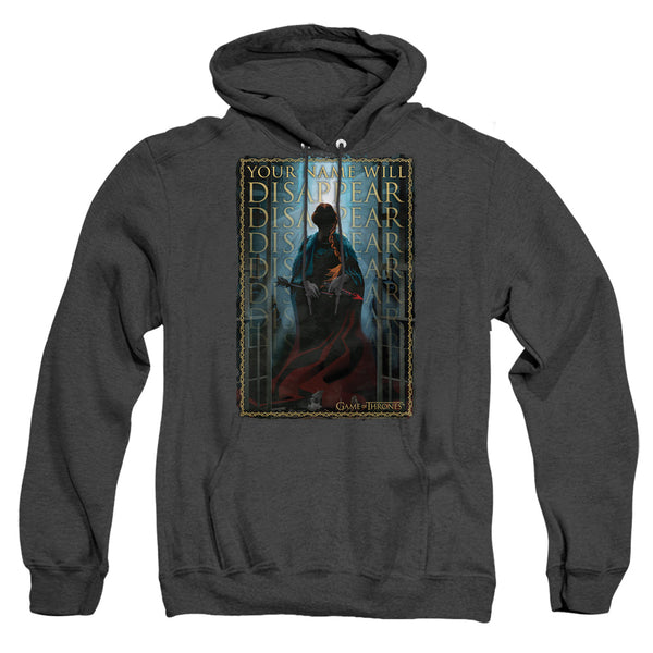 Game Of Thrones - Your Name Will Disappear Adult Heather Hoodie