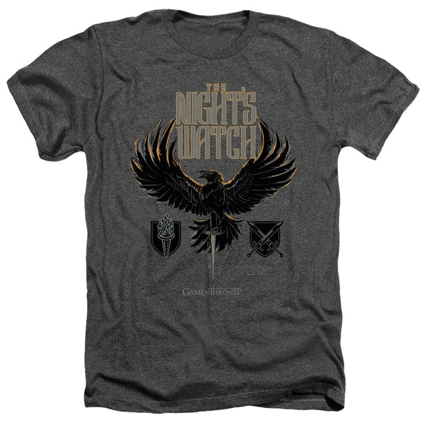 Game Of Thrones - The Nights Watch Adult Regular Fit Heather Short Sleeve