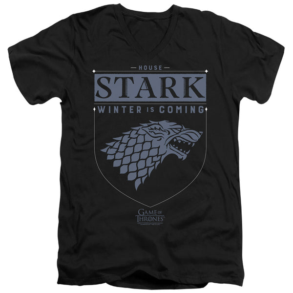 Game Of Thrones - House Stark Sigil Adult Slim Fit V Neck Cotton