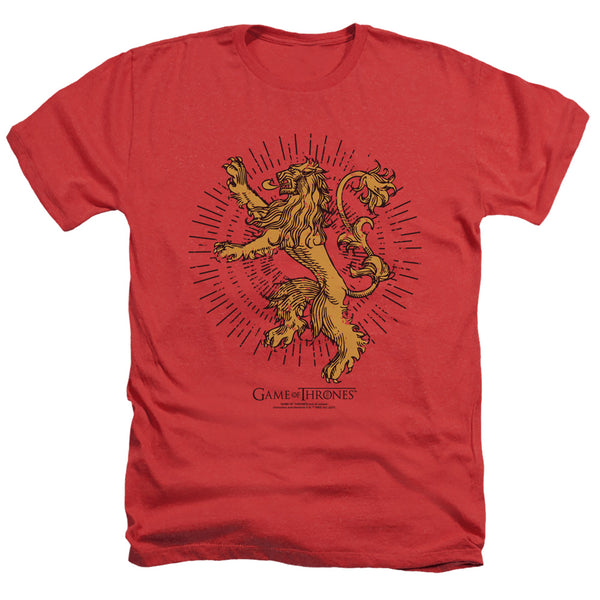 Game Of Thrones - Lannister Burst Sigil Adult Regular Fit Heather Short Sleeve