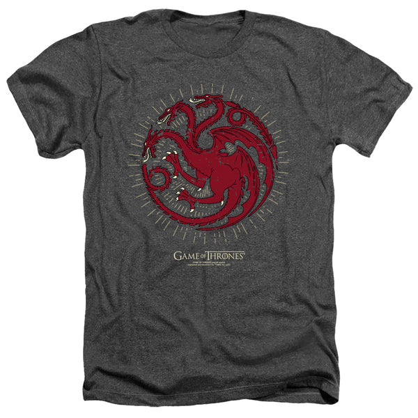 Game Of Thrones - Targaryen Burst Sigil Adult Regular Fit Heather Short Sleeve