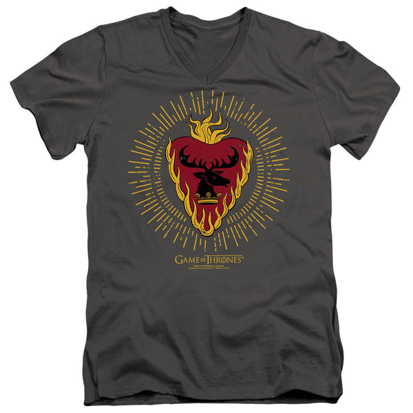 Game Of Thrones - Stannis Baratheon Burst Sigils Adult Slim Fit V Neck Cotton