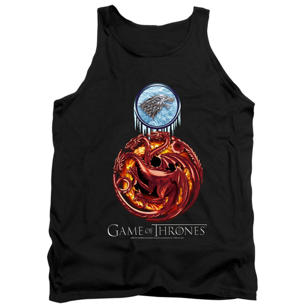 Game Of Thrones - Combined Targaryn And Stark Adult Tank Top