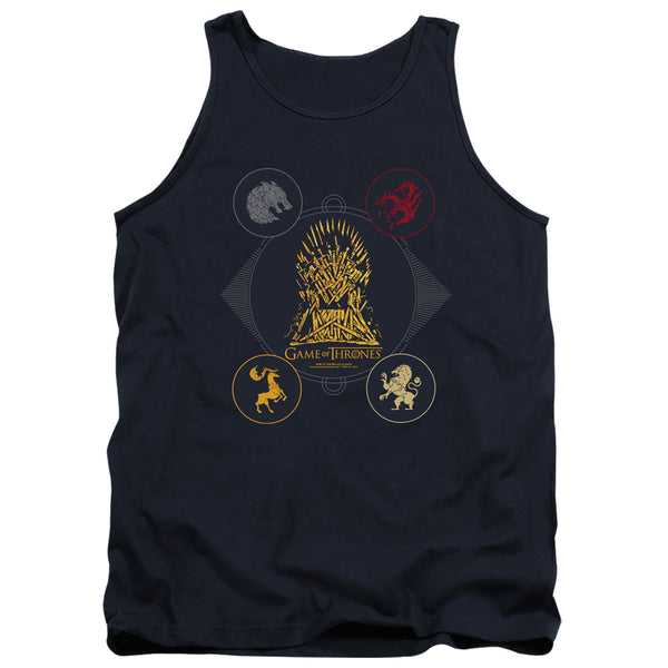 Game Of Thrones - 4 Houses 4 The Throne Adult Tank Top
